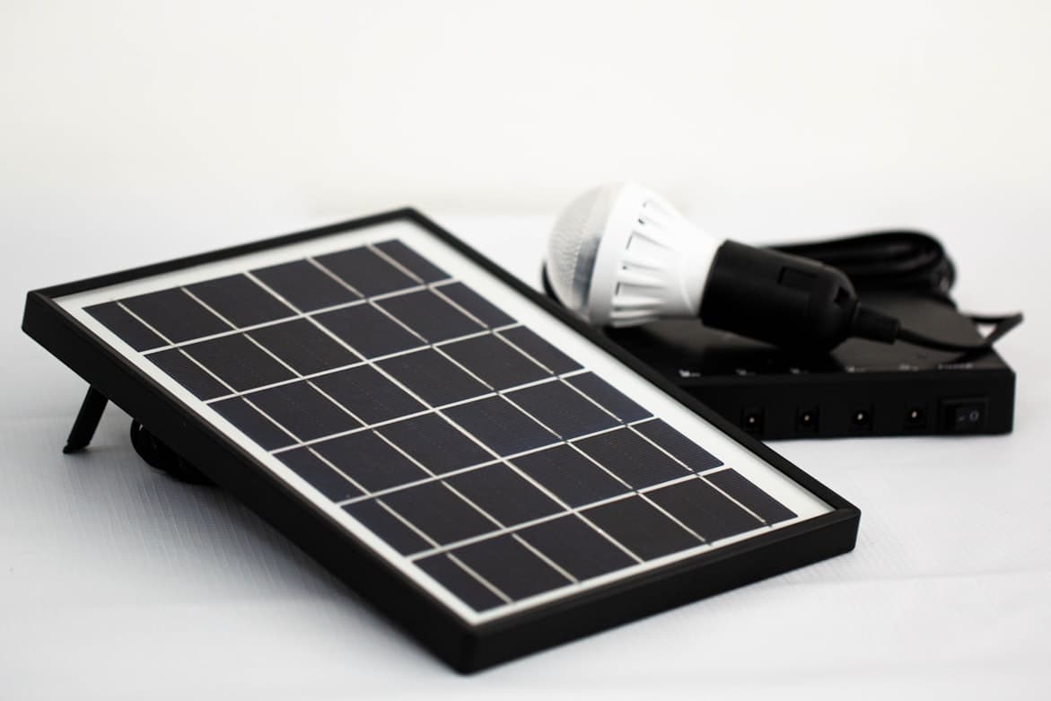 Solar panels installation on rooftop